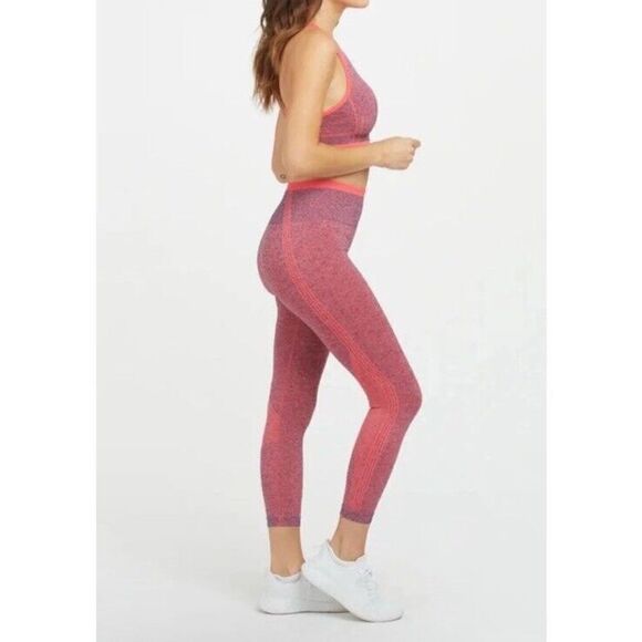 SPANX 50285R Women Sz Small Seamless Sculpt Legging Spacedye Coral Punch - Picture 9 of 9